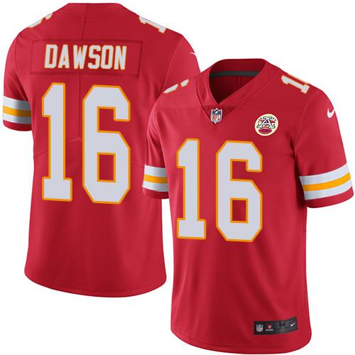 Nike Chiefs #16 Len Dawson Red Team Color Men's Stitched NFL Vapor Untouchable Limited Jersey - Click Image to Close